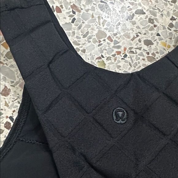 Lululemon black diamond grid high neck swim top 2 with pads bikini top - Picture 7 of 9